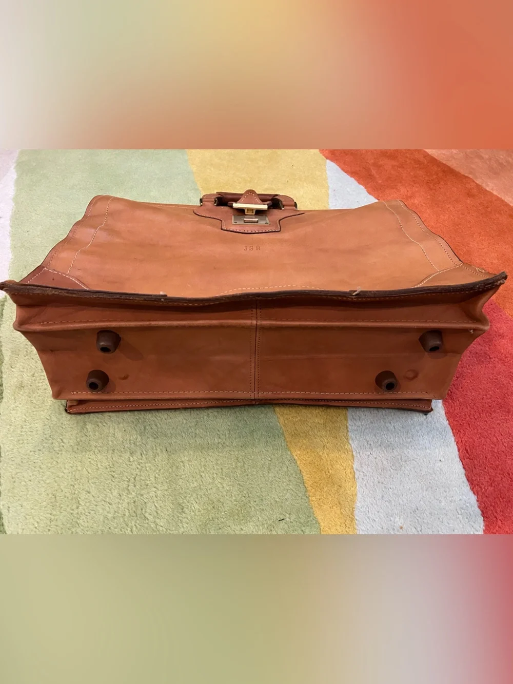 Vintage BELTING Leather Doctor Lawyer Briefcase Bag Mens